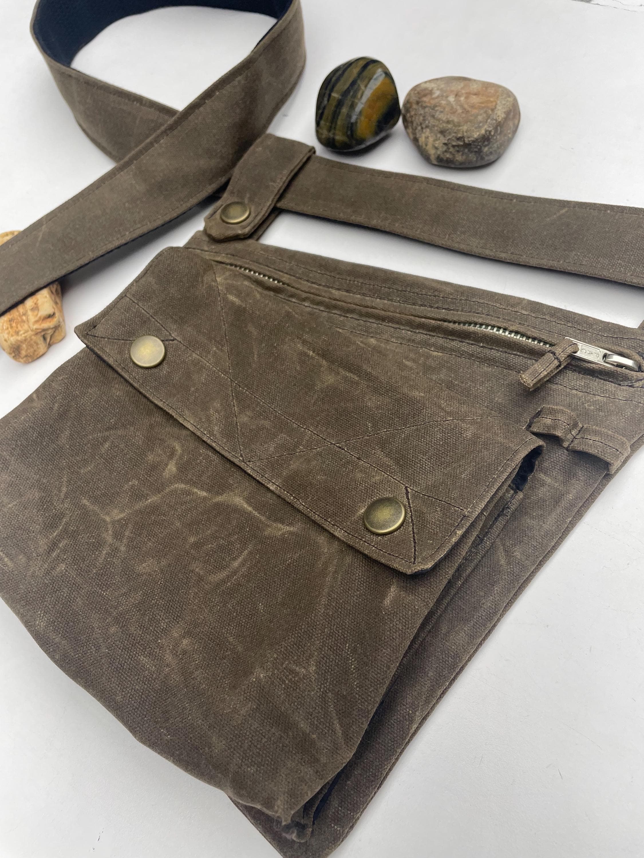 Waxed Canvas Utility Holster Pocket Belt and Bag