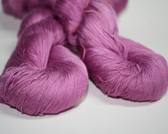 Cobweb Lace Yarn Hand dyed Milk Lait Sugilite