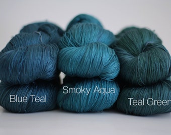 Silk Lace Yarn Hand dyed Pure Silk Nouveau Fin