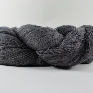 Hand dyed Laine et Soie Merino Silk Gossamer Lace Yarn Chincilla Grey