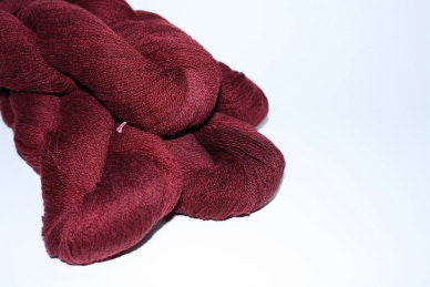 Handdyed Merino Baby Alpaca Silk Cashmere Lace Yarn LBASC Black Rose