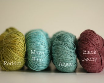 Silk Linen Lace Yarn Hand dyed 1AZC Soie Lin