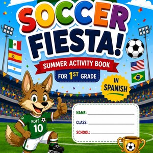 Spanish Soccer Activities for 1st Grade | Math, Geography, Coloring & Logic Worksheets