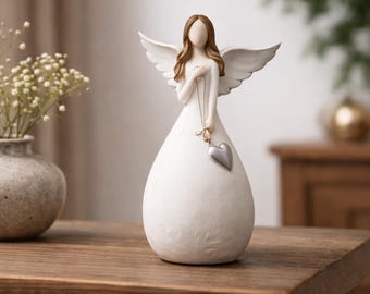 祝福の天使の置物 - 耐久性のあるABS樹脂製彫刻 - クリスマスや結婚式に最適 - 理想的なデスクトップ装飾品、天国のようなホームデコレーションギフト