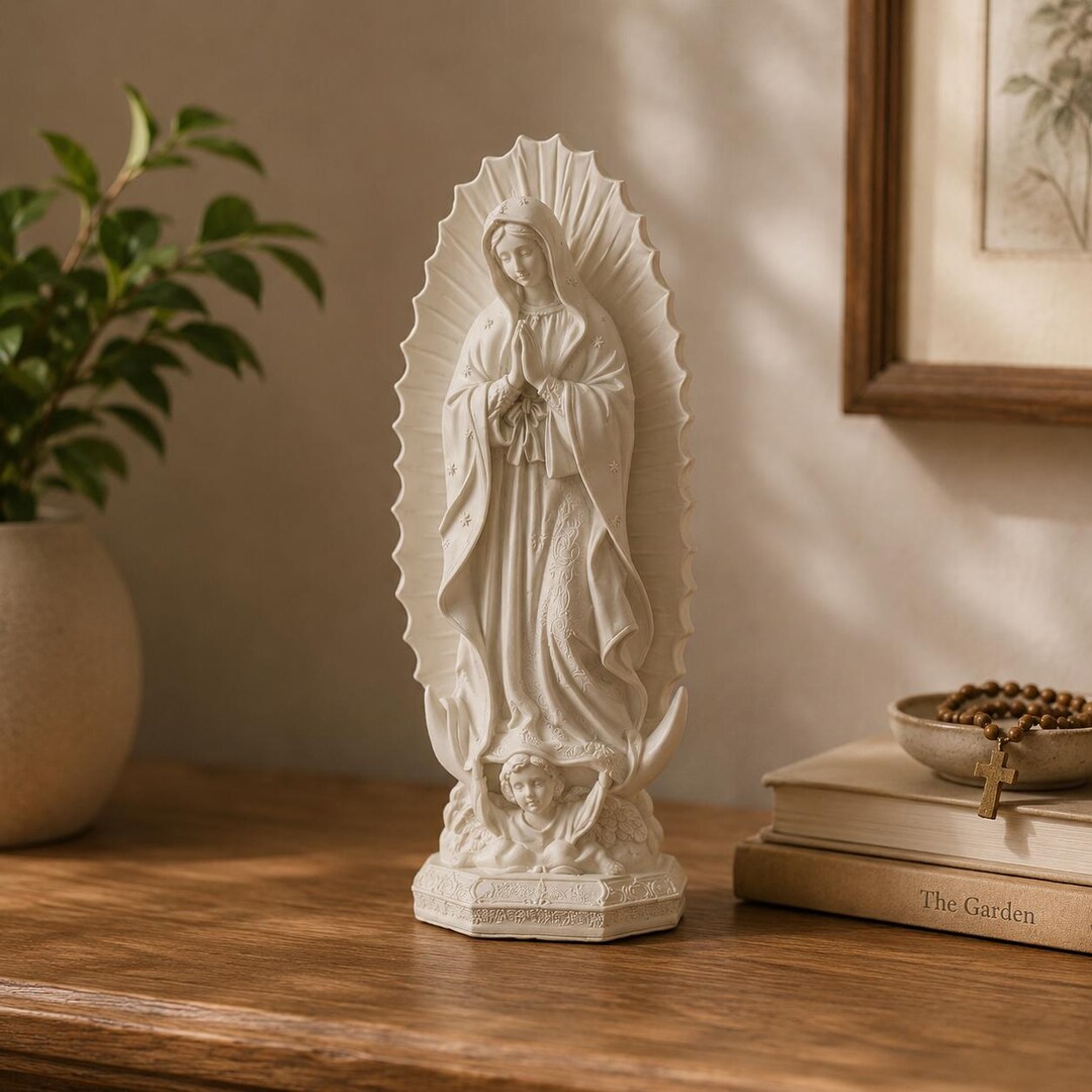 Our Lady of Guadalupe Religious Statue - Virgin Mary Figurine Resin ...