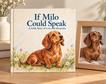 Personalized Dog Memorial Storybook from Photos, Custom Illustrated Keepsake