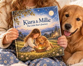 Personalized Child and Pet Storybook, Custom Illustrated Adventure Book from Photos