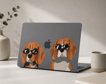 Custom Pet MacBook Case | Personalized Pet Portrait Illustration | Dog Cat Laptop Case | Gift For Pet Mom