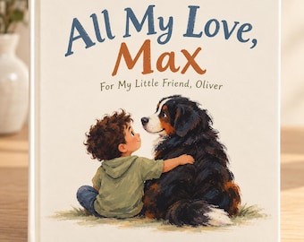 Personalized Pet Memorial Book for Kids, Custom Dog Loss Storybook from Photos, Child and Dog Remembrance Gift