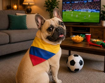 Customizable World Cup 2026 Dog Bandana | Soccer Pet Flag Accessory