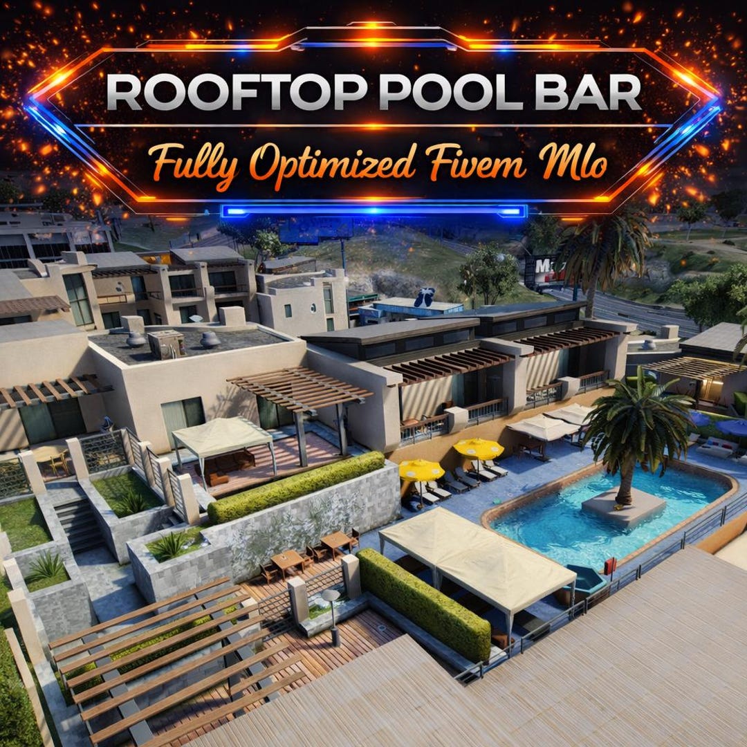 Rooftop Pool Bar| Fivem Mlo | Mlo | Optimized| Roleplay | High Quality ...