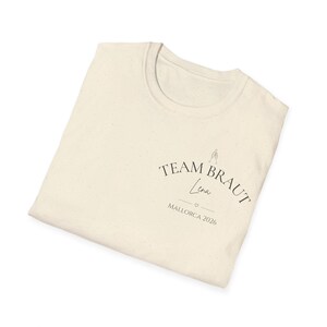 TEAM Braut Shirt Personalisiert | JGA Shirt | Junggesellinnenabschied Shirt | Braut Outfit Natural