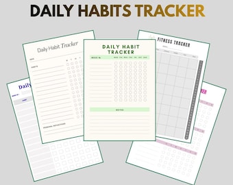 Registro diario de hábitos: Registro de rutinas, horario de productividad, lista de verificación de autocuidado (descarga digital)
