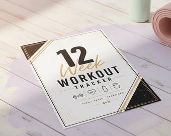 12-Week Strength Building Journal, Exercise Performance Record Printable