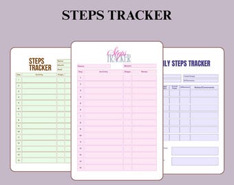 Registro de pasos PNG PDF Registro de caminata Desafío de 10000 pasos Tabla de movimiento diario Podómetro Registro de actividad Planificador de éxito de objetivos de fitness mensuales