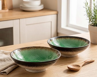 和風氷割れ釉陶器ボウル 1/2個 サラダ・麺・スープボウル 家庭用・業務用キッチン用品