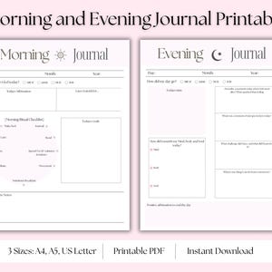 Morning and Evening Journal Printable