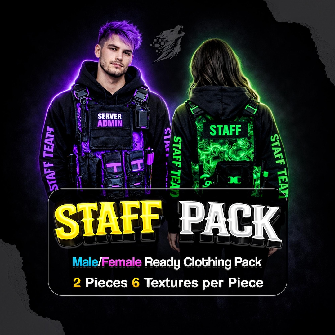 Rp Pack Staff Vest & Hoodie Clothing RP Pack V2 for Male and Female Server ...