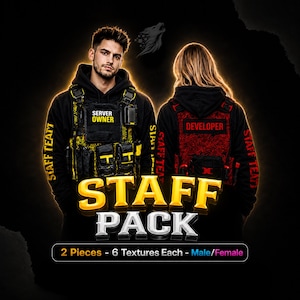 Staff Vest & Hoodie Clothing RP Pack v1 for Male and Female Server Ready