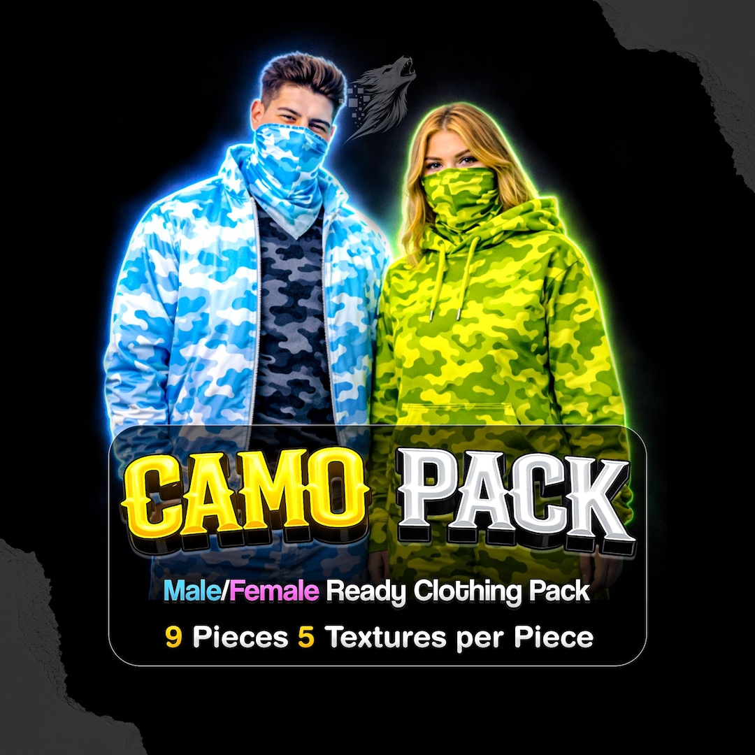 Camo Clothing RP Pack V2 for Male and Female Server Ready - Etsy UK