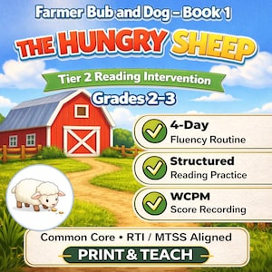 Textos para desarrollar la fluidez lectora 2.º y 3.er grado / Intervención de lectura de nivel 2 / El granjero Bub y su perro - Libro 1