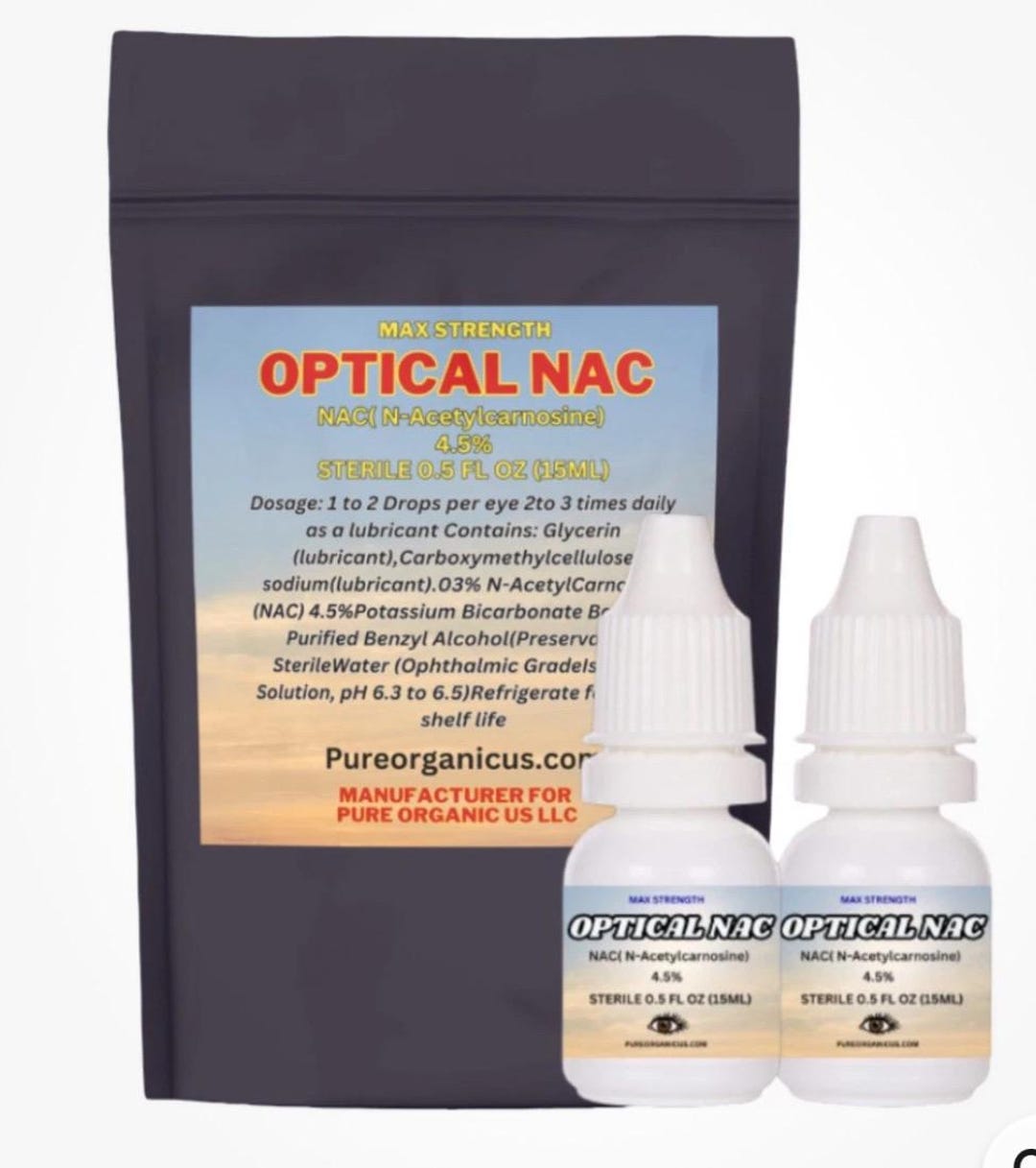n-acetyl-l carnitine eye drops Cataract with 4.5% NAC, N-Acetylcarnosine 20ml Vial 2 pack! Optical NAC Cataracts N-acetylcarnosine 4.5%