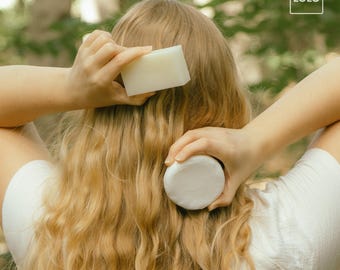 LOLO Natural Shampoo and Conditioner Bar Set, Sulfate + Pareben Free, 80 + Washes, Enhanced Volume + Shine, ECO Friendly, Gentle Formula