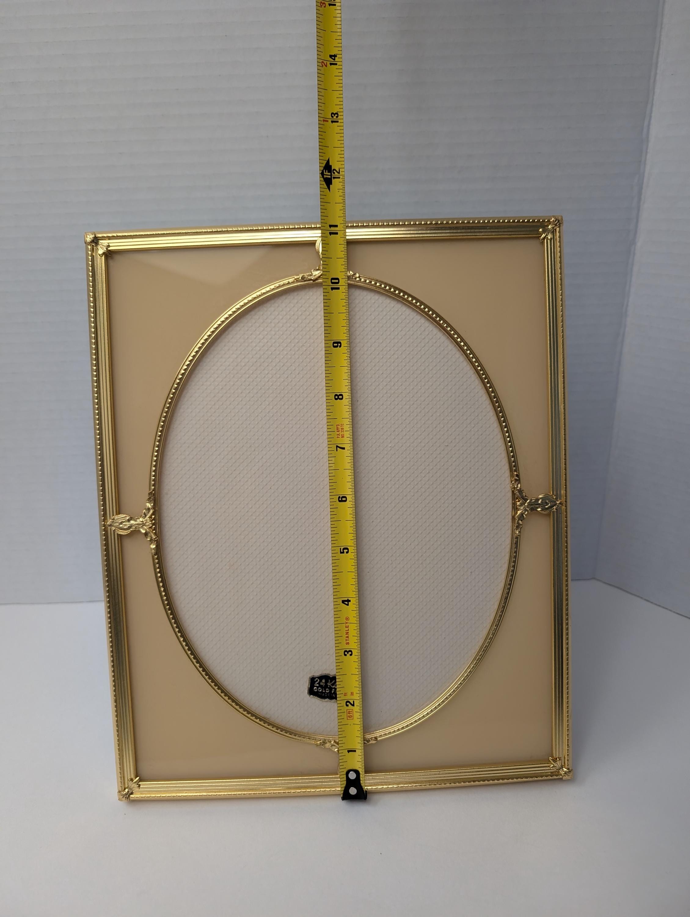 Vintage 24K Gold Finish Ornate Picture Frame - Oval Insert Frame - Etsy