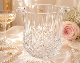 Vintage Cristal d’Arques Lead Crystal Ice Bucket | French Crystal Champagne Cooler | Elegant Bar Cart Decor | Luxury Entertaining Piece