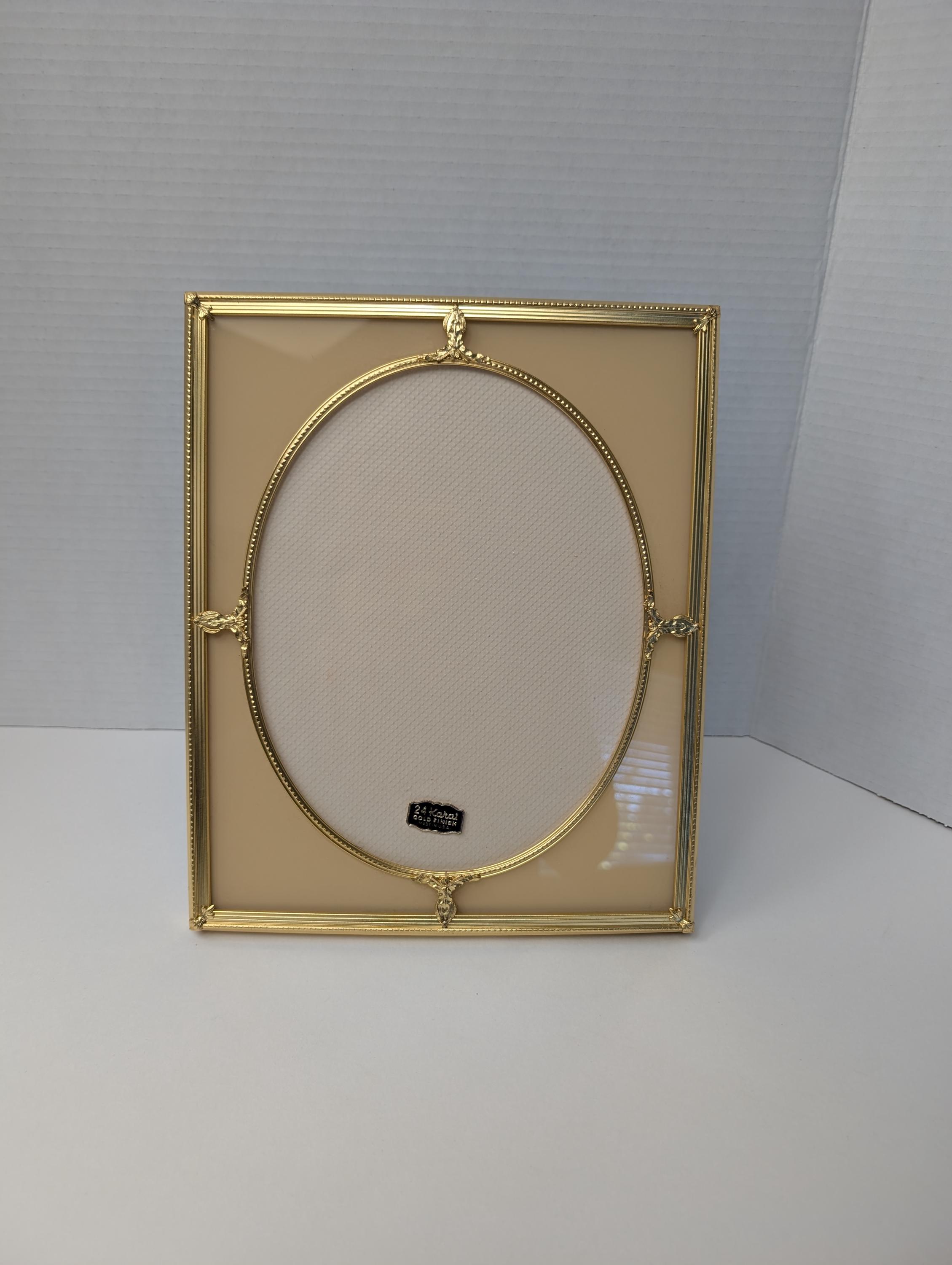 Vintage 24K Gold Finish Ornate Picture Frame - Oval Insert Frame - Etsy