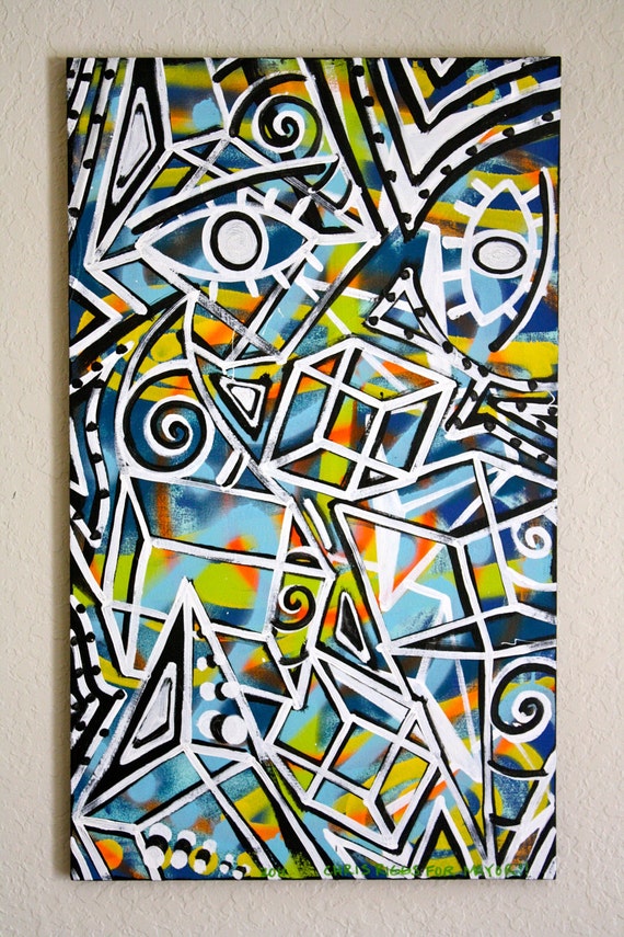 CHRIS RIGGS Original abstract fine art painting 48