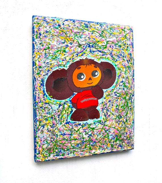 CHEBURASHKA Art Modern Pop Canvas Drip Abstract Expressionism Fine