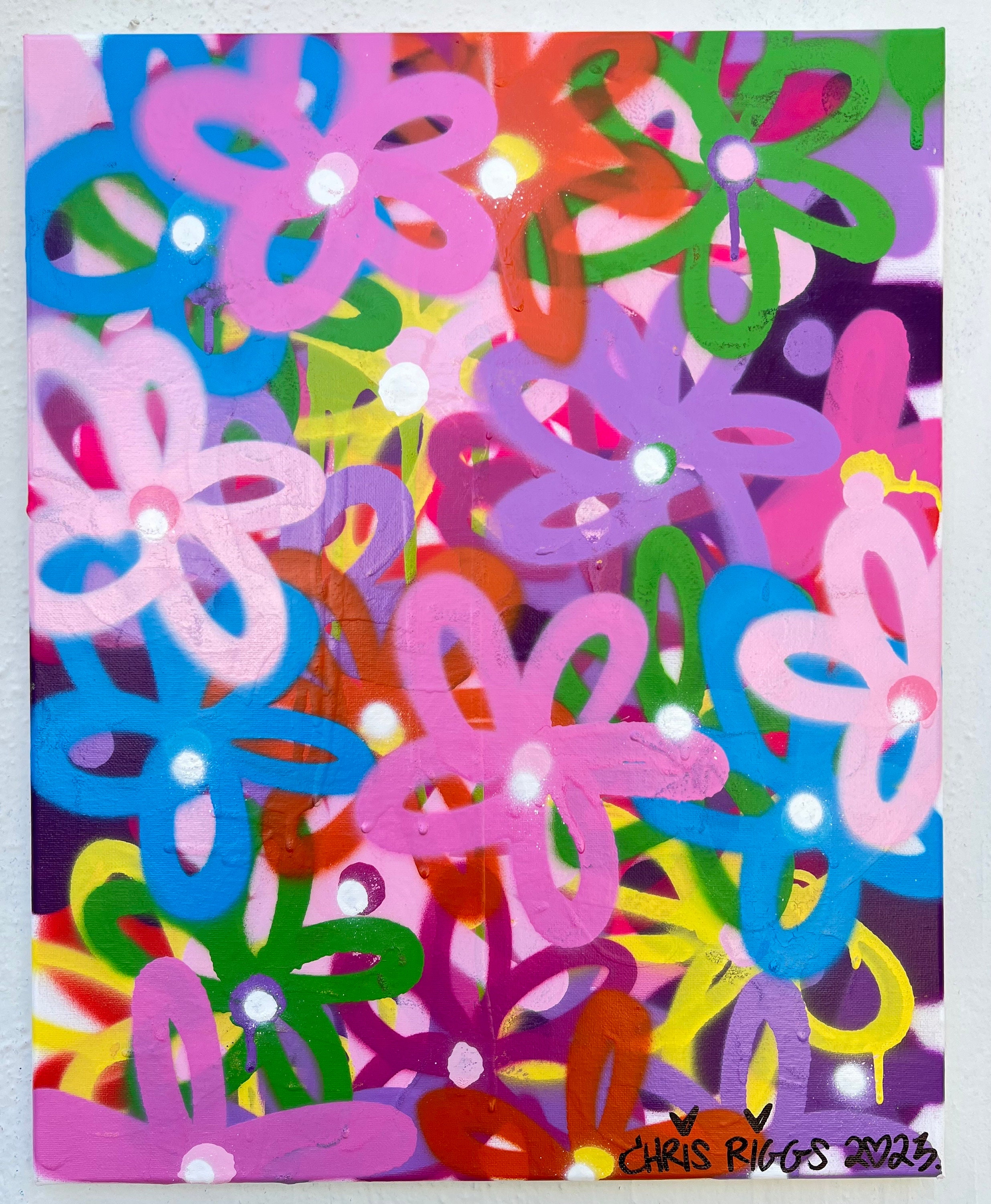 Flower 16 X 20 Inches Love Street Art Graffiti Contemporary Free