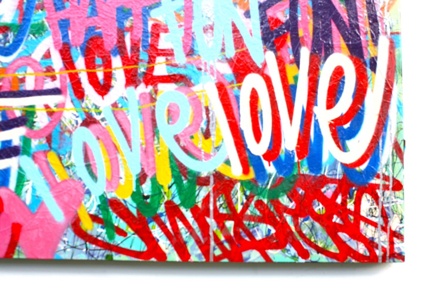 FREE Shipping love original painting word art modern Etsy France