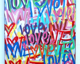 Love Pop Art (original Color) 12 X12 - Etsy