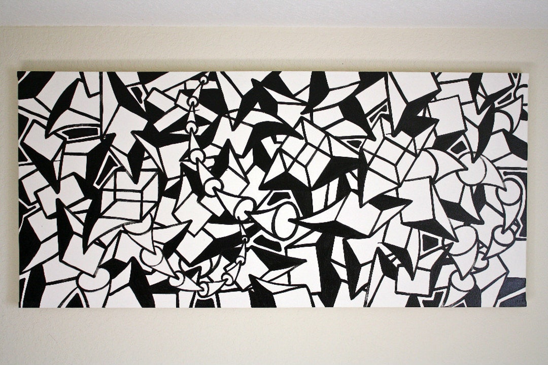 Famous black and white abstract paintings deals