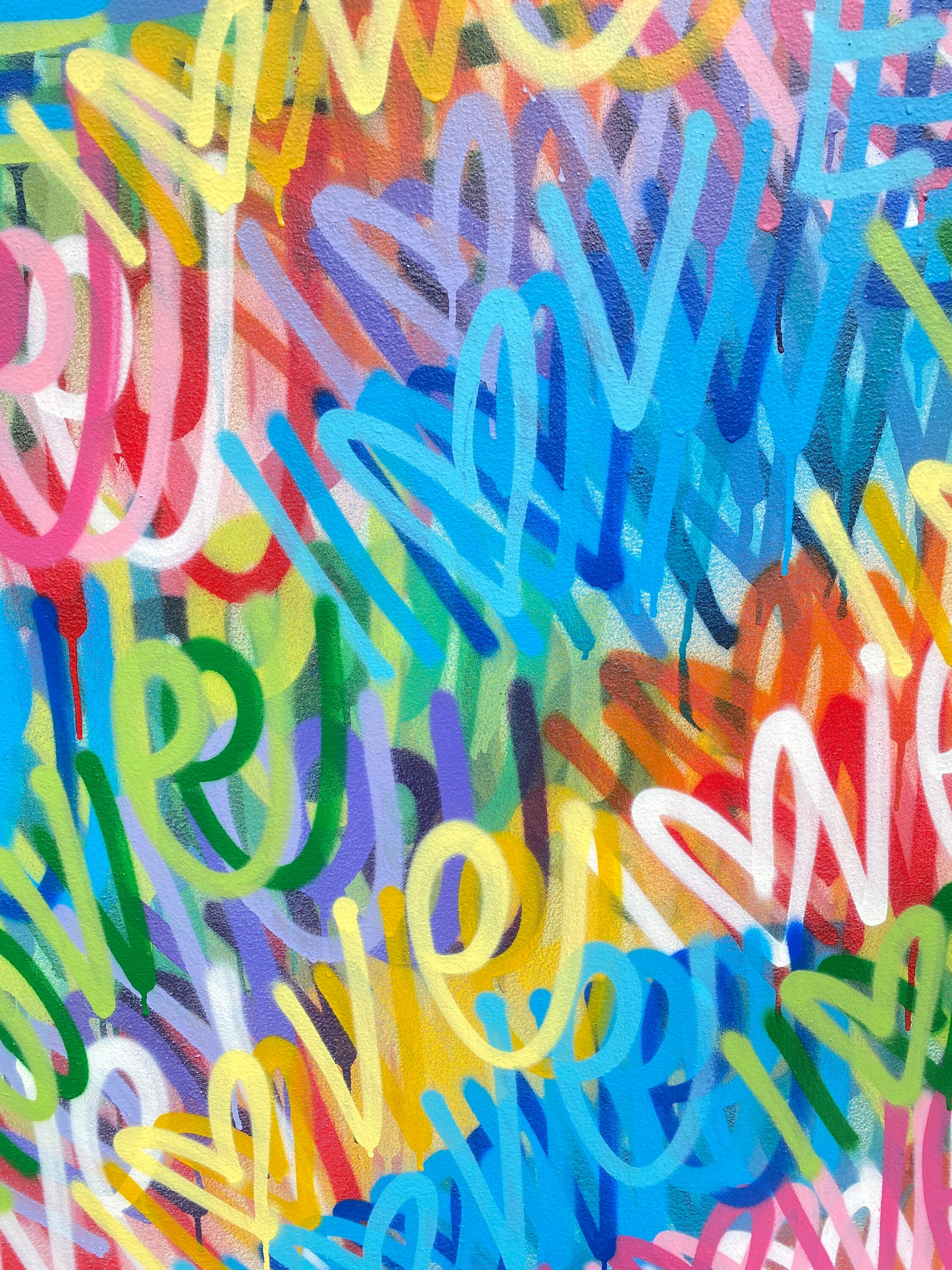 FREE Shipping 72 X 36 Inches Love Painting Word Art Modern