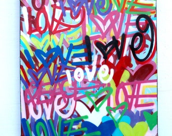 Love Pop Art Canvas Print - Etsy