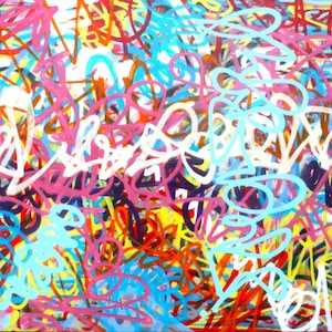FREE SHIPPING original abstract street art expressionism fine art urban pop art modern contemporary canvas spray paint acrylic painting