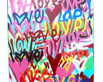Love Pop Art Canvas Print - Etsy