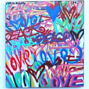 カラフルなポップアート作品 'Love' カラフルなポップアート作品 'Love'