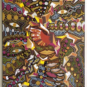 ABSTRACT gold silver fine art cubism urban modern contemporary art pop graffiti street art canvas markers nyc painting