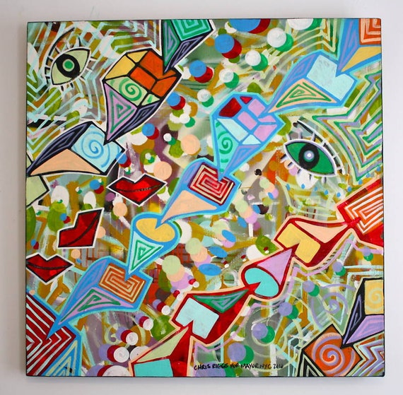 CHRIS RIGGS Original abstract fine art painting 48