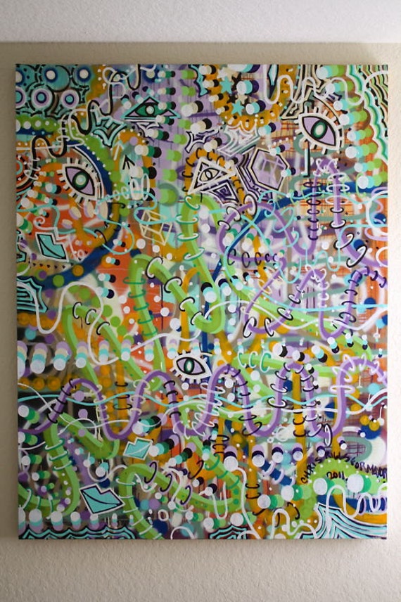 CHRIS RIGGS Original abstract fine art painting 48