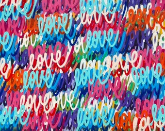 Love 144 x 56 inches street art graffiti contemporary modern art pop art spray paint original style painting art free shipping Chris Riggs