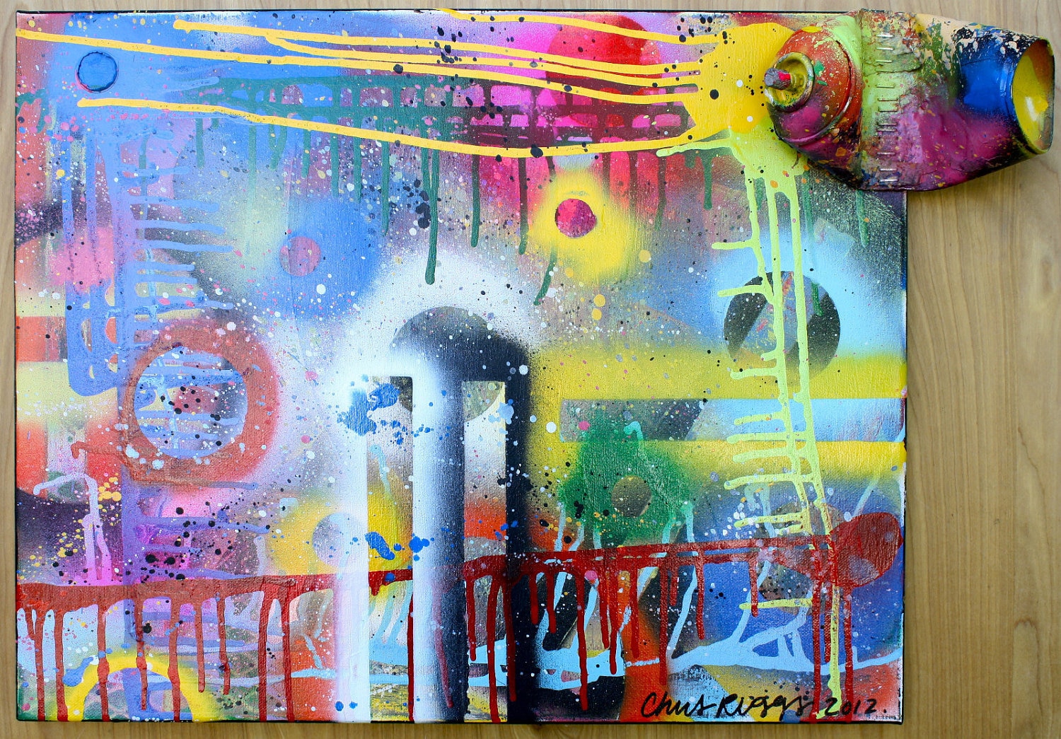 ORIGINAL Abstract Contemporary Pop Art Fine Art Spray Paint