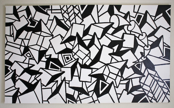 Famous black and white abstract paintings online