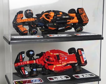 Soporte de exhibición para Lego F1 Speed Champions + Cubierta de estuche opcional