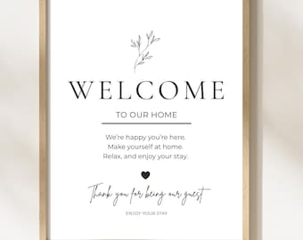 Cartel de bienvenida de Airbnb
