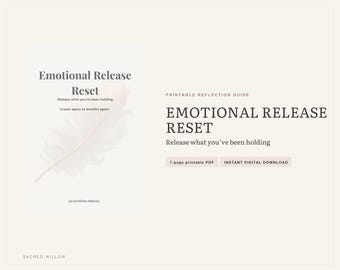 Emotional Release Reset Printable Reflection Guide | Guided Journal Prompts | 7-Page Digital PDF